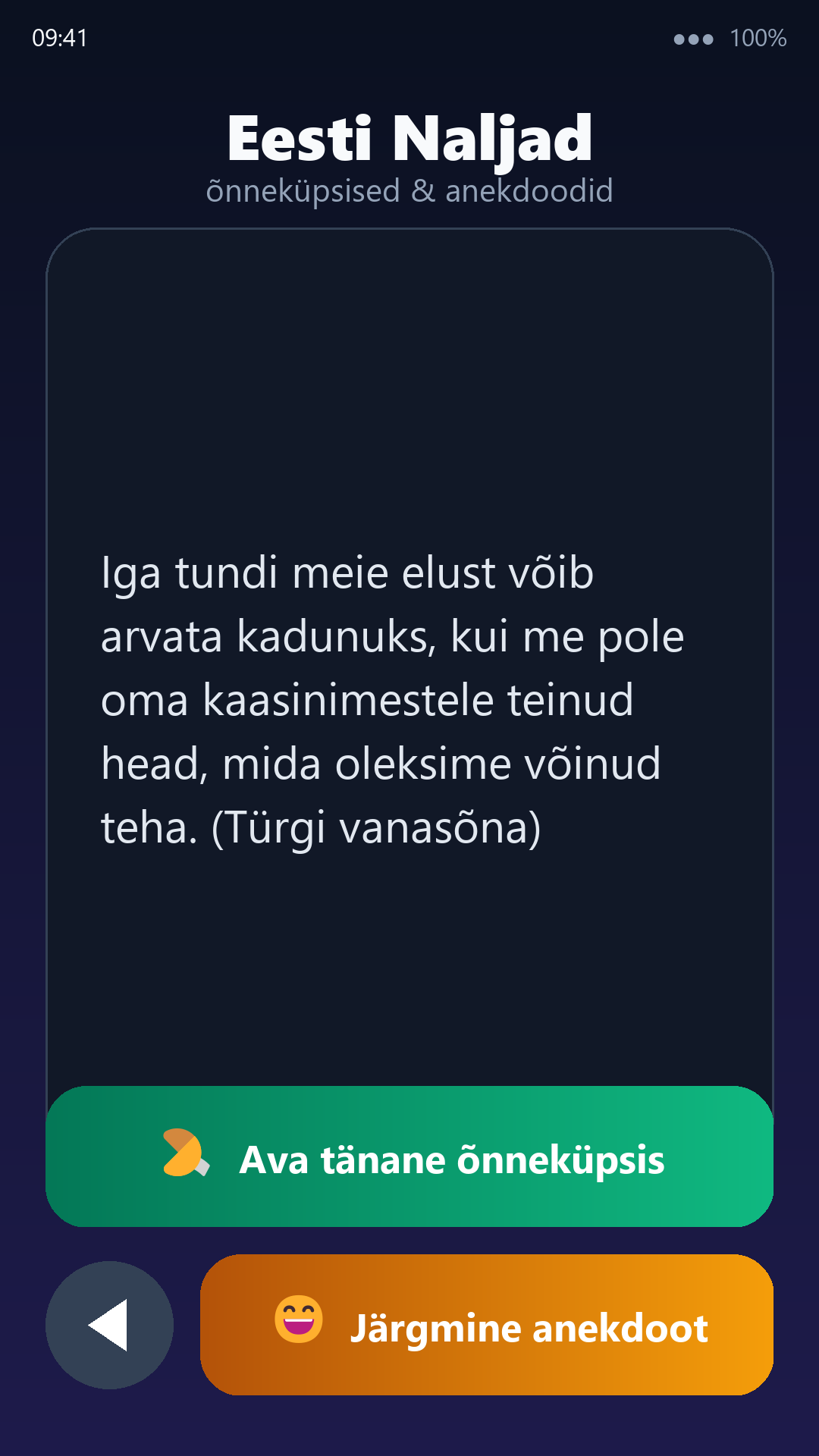 Õnneküpsise tsitaat